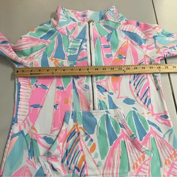 Lily Pulitzer Skipper Pullover Out To Sea quarter zip athletic jacket Medium - Picture 11 of 11
